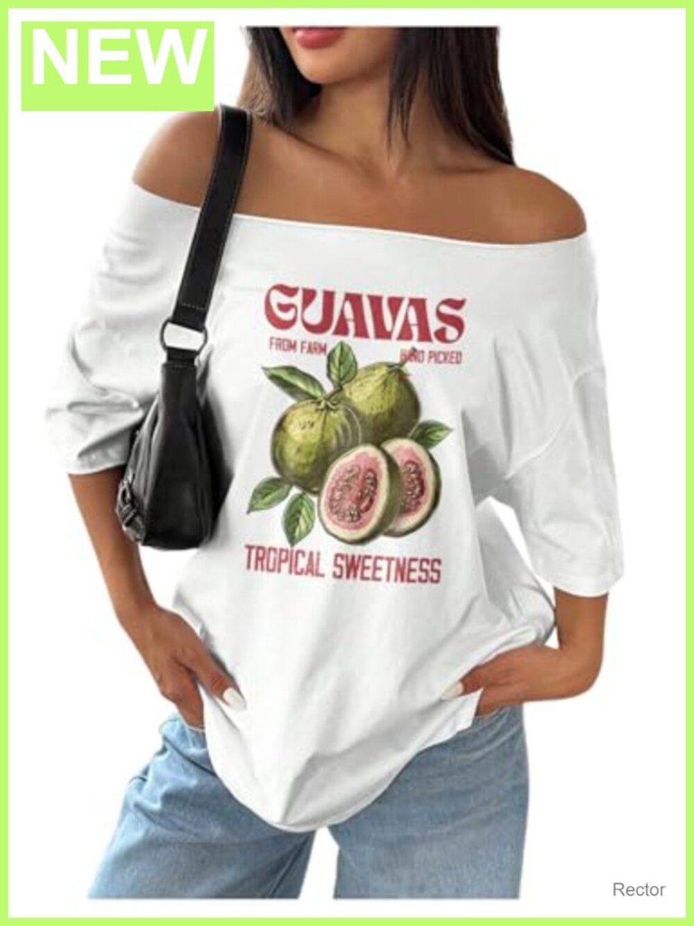 Women's Off Shoulder Oversized Graphic T-Shirt Loose Fit Y2K Summer Tee